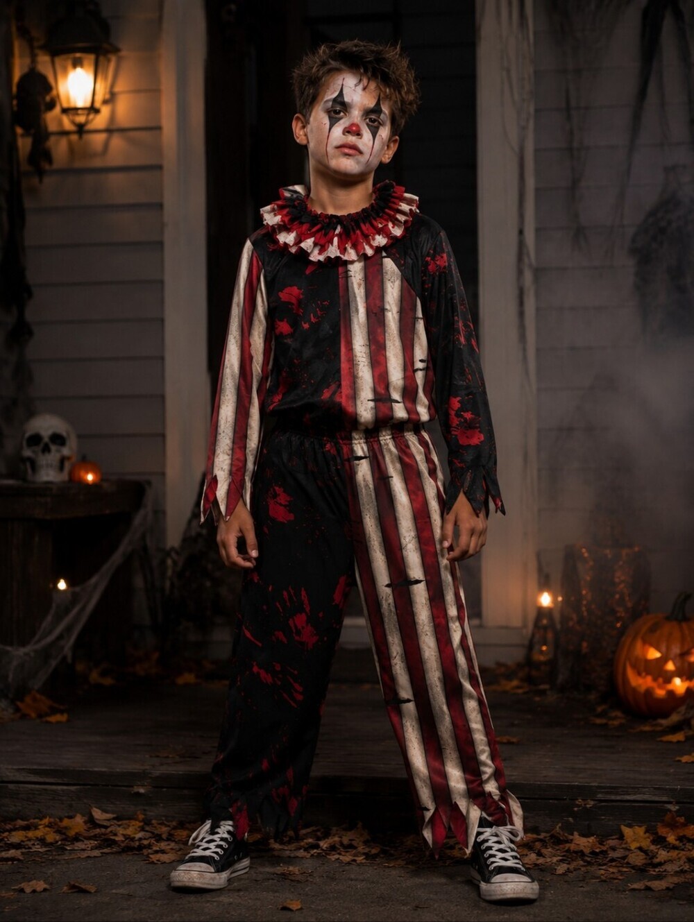 California Costumes Killer Clown Halloween Costume Size 10 Unisex Creepy EUC